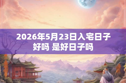 2026年5月23日入宅日子好吗 是好日子吗
