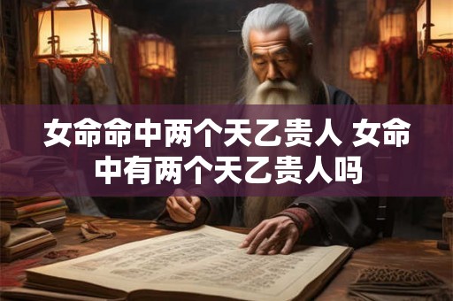 女命命中两个天乙贵人 女命中有两个天乙贵人吗
