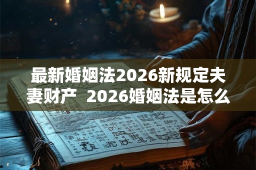 最新婚姻法2026新规定夫妻财产  2026婚姻法是怎么规定的离婚