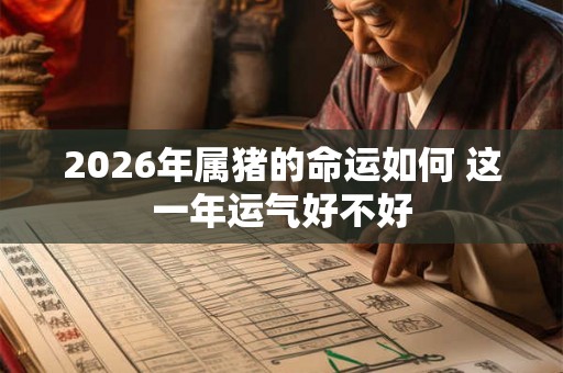 2026年属猪的命运如何 这一年运气好不好
