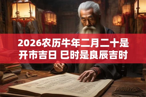 2026农历牛年二月二十是开市吉日 巳时是良辰吉时 2026农历牛年二月二十是开市吉日 巳时是良辰吉时