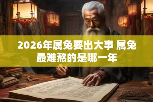 2026年属兔要出大事 属兔最难熬的是哪一年 2026年属兔要出大事 属兔最难熬的是哪一年