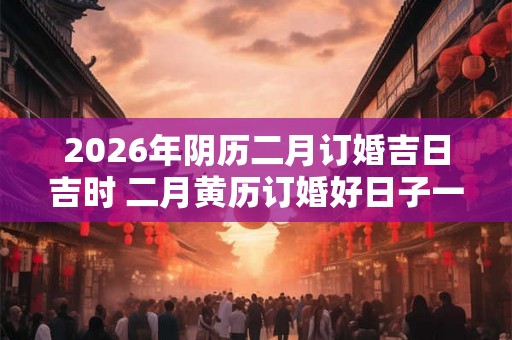2026年阴历二月订婚吉日吉时 二月黄历订婚好日子一览