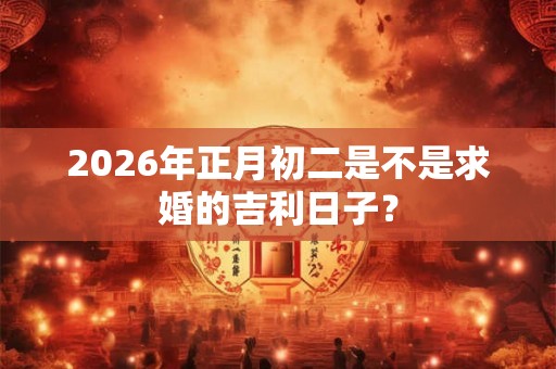 2026年正月初二是不是求婚的吉利日子？
