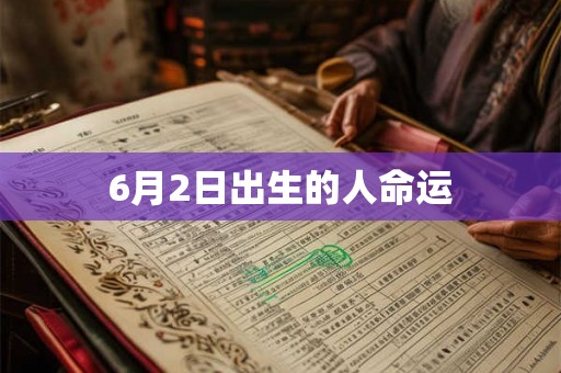 6月2日出生的人命运 6月2日出生的人命运