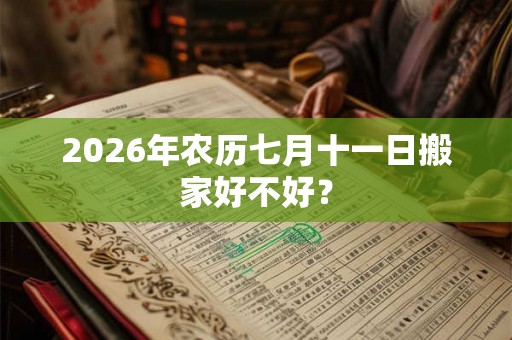 2026年农历七月十一日搬家好不好？