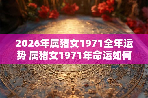 2026年属猪女1971全年运势 属猪女1971年命运如何