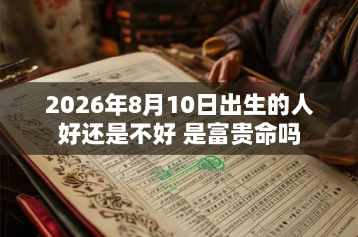 2026年8月10日出生的人好还是不好 是富贵命吗