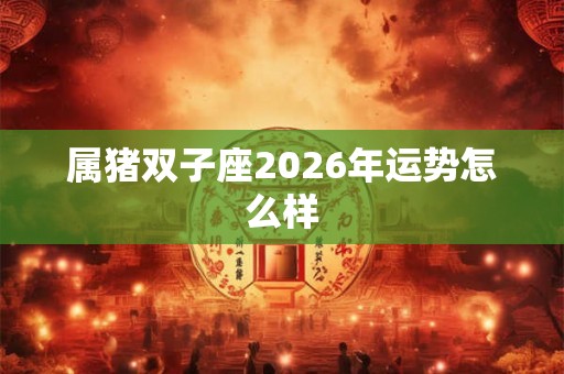 属猪双子座2026年运势怎么样