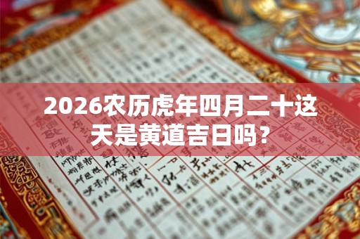 2026农历虎年四月二十这天是黄道吉日吗? 2026农历虎年四月二十这天是黄道吉日吗?