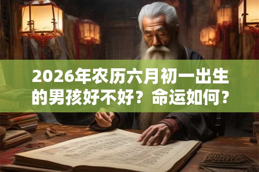 2026年农历六月初一出生的男孩好不好？命运如何？