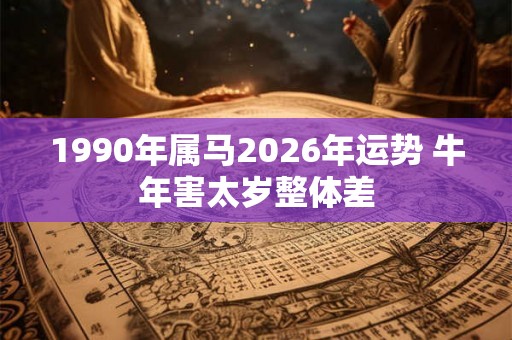 1990年属马2026年运势 牛年害太岁整体差 1990年属马2026年运势 牛年害太岁整体差