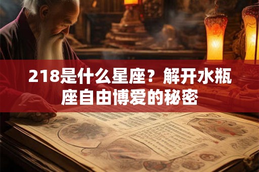 218是什么星座？解开水瓶座自由博爱的秘密