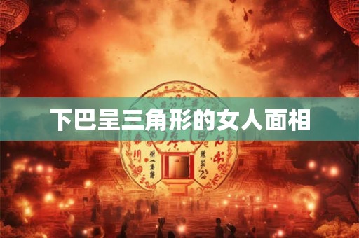 下巴呈三角形的女人面相