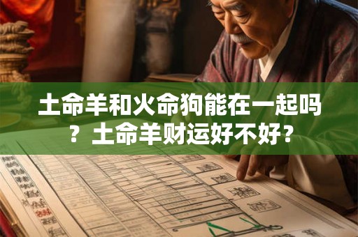 土命羊和火命狗能在一起吗?土命羊财运好不好? 土命羊和火命狗能在一起吗?土命羊财运好不好?