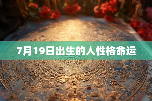 7月19日出生的人性格命运