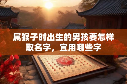属猴子时出生的男孩要怎样取名字，宜用哪些字
