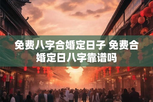 免费八字合婚定日子 免费合婚定日八字靠谱吗 免费八字合婚定日子 免费合婚定日八字靠谱吗