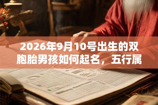2026年9月10号出生的双胞胎男孩如何起名，五行属什么