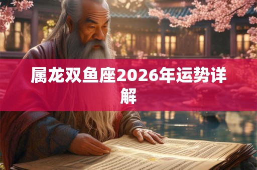 属龙双鱼座2026年运势详解