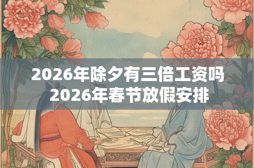 2026年除夕有三倍工资吗 2026年春节放假安排