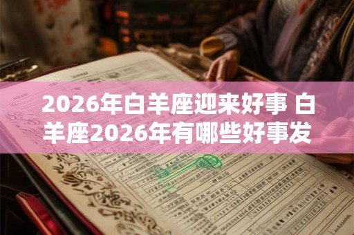 2026年白羊座迎来好事 白羊座2026年有哪些好事发生 2026年白羊座迎来好事 白羊座2026年有哪些好事发生