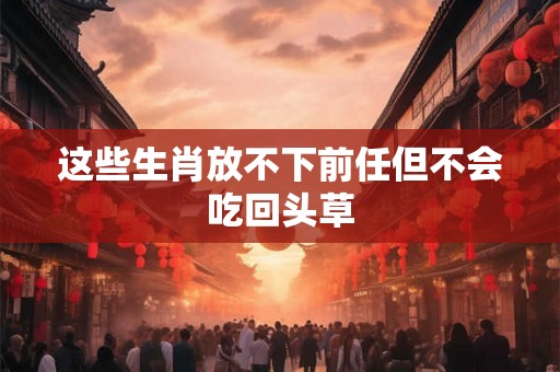 这些生肖放不下前任但不会吃回头草