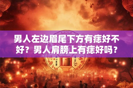 男人左边眉尾下方有痣好不好？男人肩膀上有痣好吗？