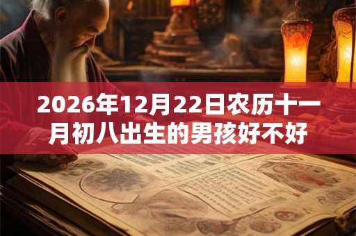 2026年12月22日农历十一月初八出生的男孩好不好
