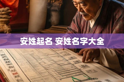 安姓起名 安姓名字大全