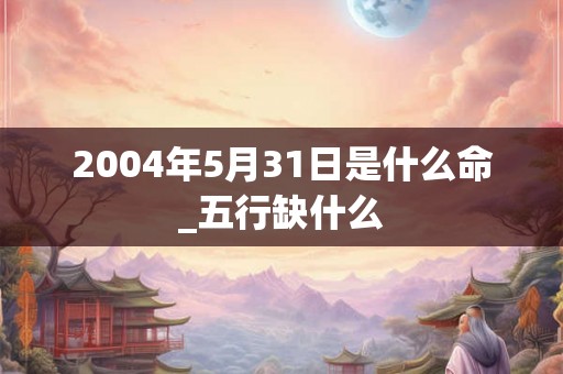2004年5月31日是什么命_五行缺什么