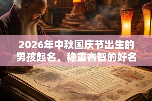 2026年中秋国庆节出生的男孩起名，稳重睿智的好名字推荐