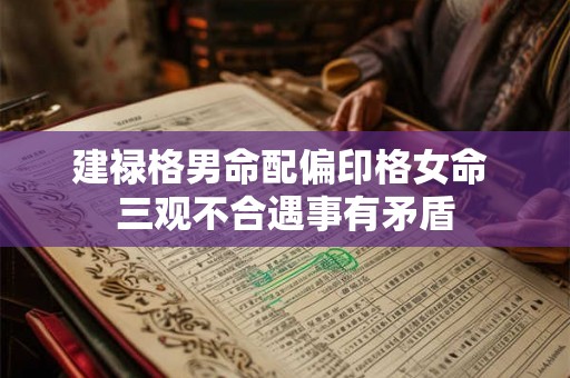建禄格男命配偏印格女命 三观不合遇事有矛盾 建禄格男命配偏印格女命 三观不合遇事有矛盾