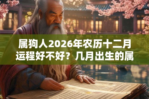 属狗人2026年农历十二月运程好不好?几月出生的属狗人好? 属狗人2026年农历十二月运程好不好?几月出生的属狗人好?
