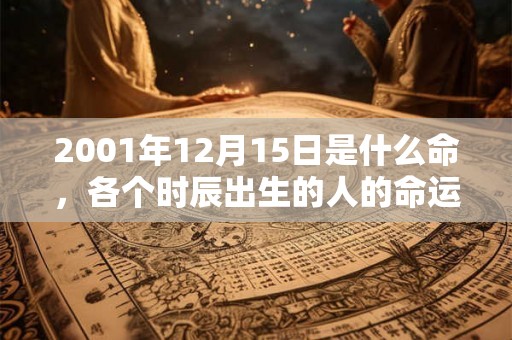 2001年12月15日是什么命，各个时辰出生的人的命运