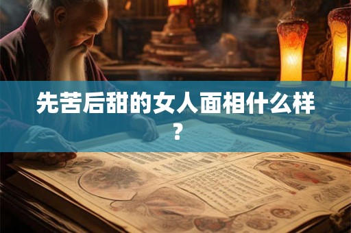 先苦后甜的女人面相什么样? 先苦后甜的女人面相什么样?