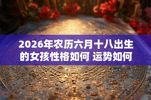 2026年农历六月十八出生的女孩性格如何 运势如何