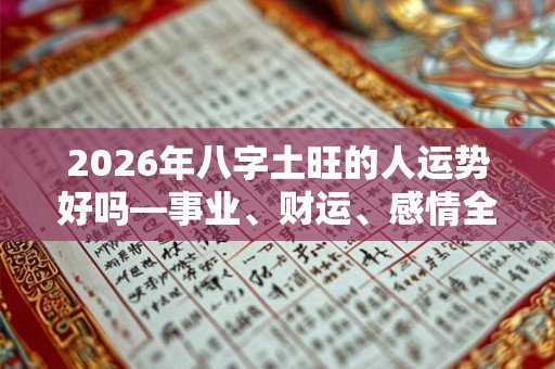 2026年八字土旺的人运势好吗—事业、财运、感情全面分析! 2026年八字土旺的人运势好吗—事业、财运、感情全面分析!
