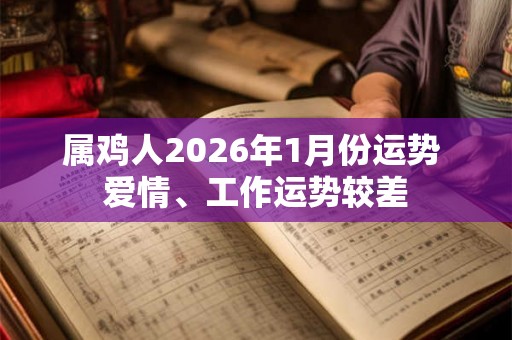 属鸡人2026年1月份运势 爱情、工作运势较差 属鸡人2026年1月份运势 爱情、工作运势较差