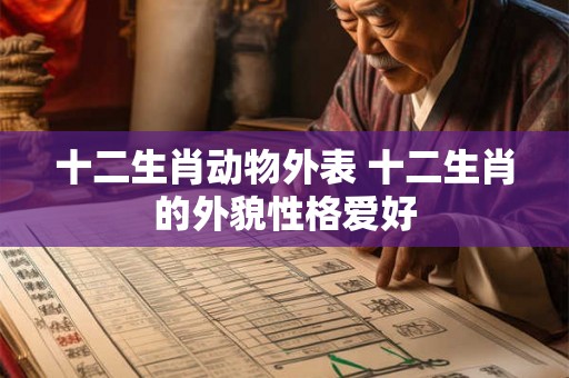 十二生肖动物外表 十二生肖的外貌性格爱好