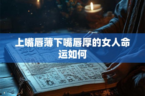 上嘴唇薄下嘴唇厚的女人命运如何
