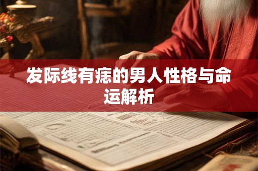 发际线有痣的男人性格与命运解析