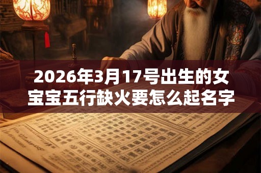 2026年3月17号出生的女宝宝五行缺火要怎么起名字