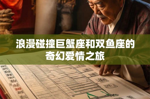 浪漫碰撞巨蟹座和双鱼座的奇幻爱情之旅