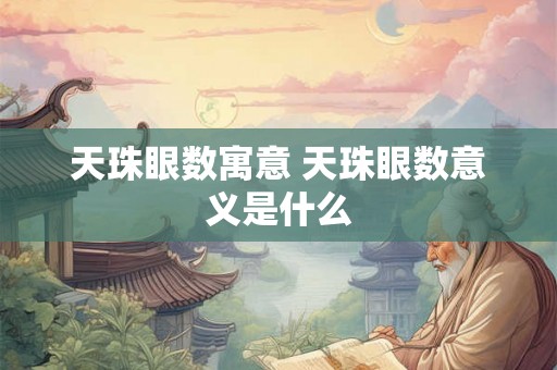 天珠眼数寓意 天珠眼数意义是什么 天珠眼数寓意 天珠眼数意义是什么