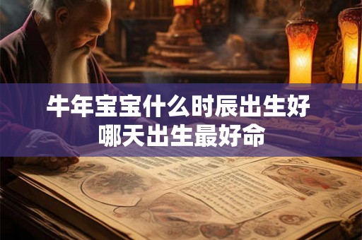 牛年宝宝什么时辰出生好 哪天出生最好命