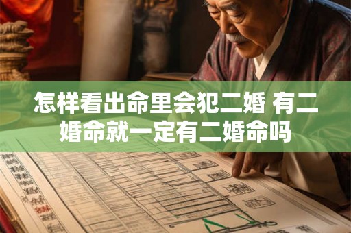怎样看出命里会犯二婚 有二婚命就一定有二婚命吗 怎样看出命里会犯二婚 有二婚命就一定有二婚命吗