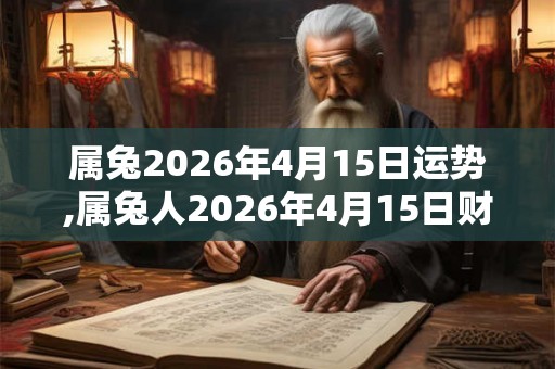 属兔2026年4月15日运势,属兔人2026年4月15日财运,生肖兔2026年4月15日运势