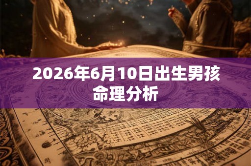 2026年6月10日出生男孩命理分析