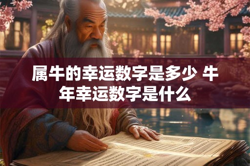 属牛的幸运数字是多少 牛年幸运数字是什么